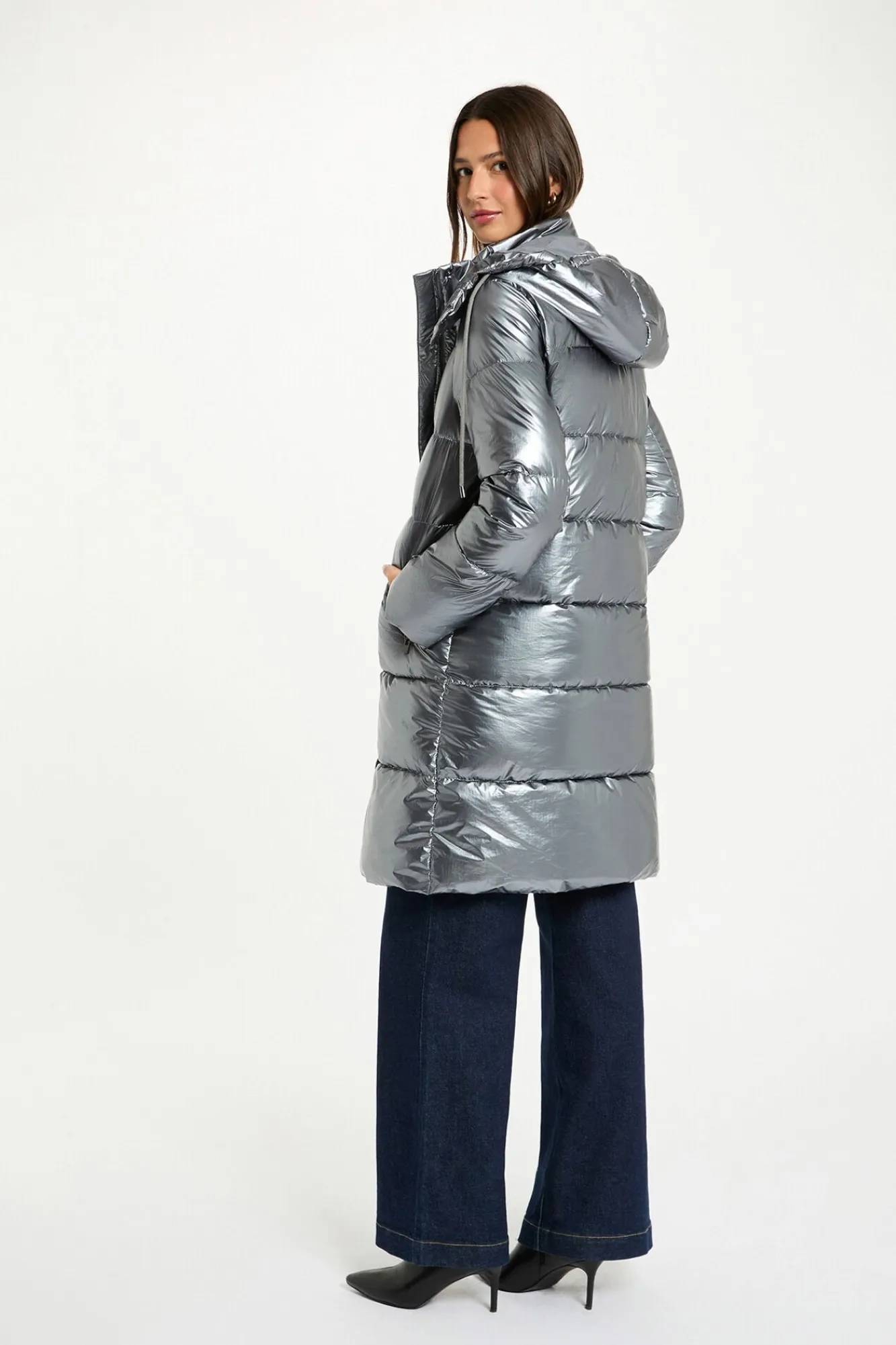 Mujer Morgan Plumíferos Y Acolchados|Abrigos>Abrigo acolchado largo brillante
