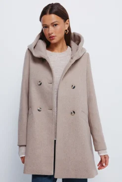 Mujer Springfield Abrigos>Abrigo botones capucha