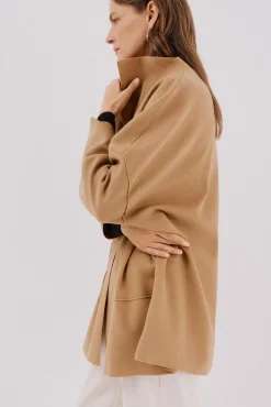 Mujer Cortefiel Abrigos>Abrigo capa con tejido ligero