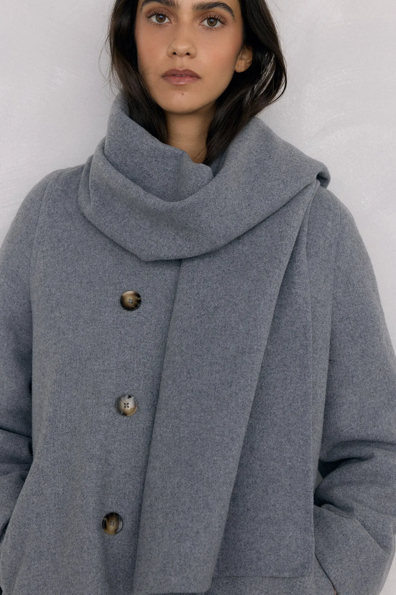 Mujer Pedro del Hierro Abrigos>Abrigo con bufanda