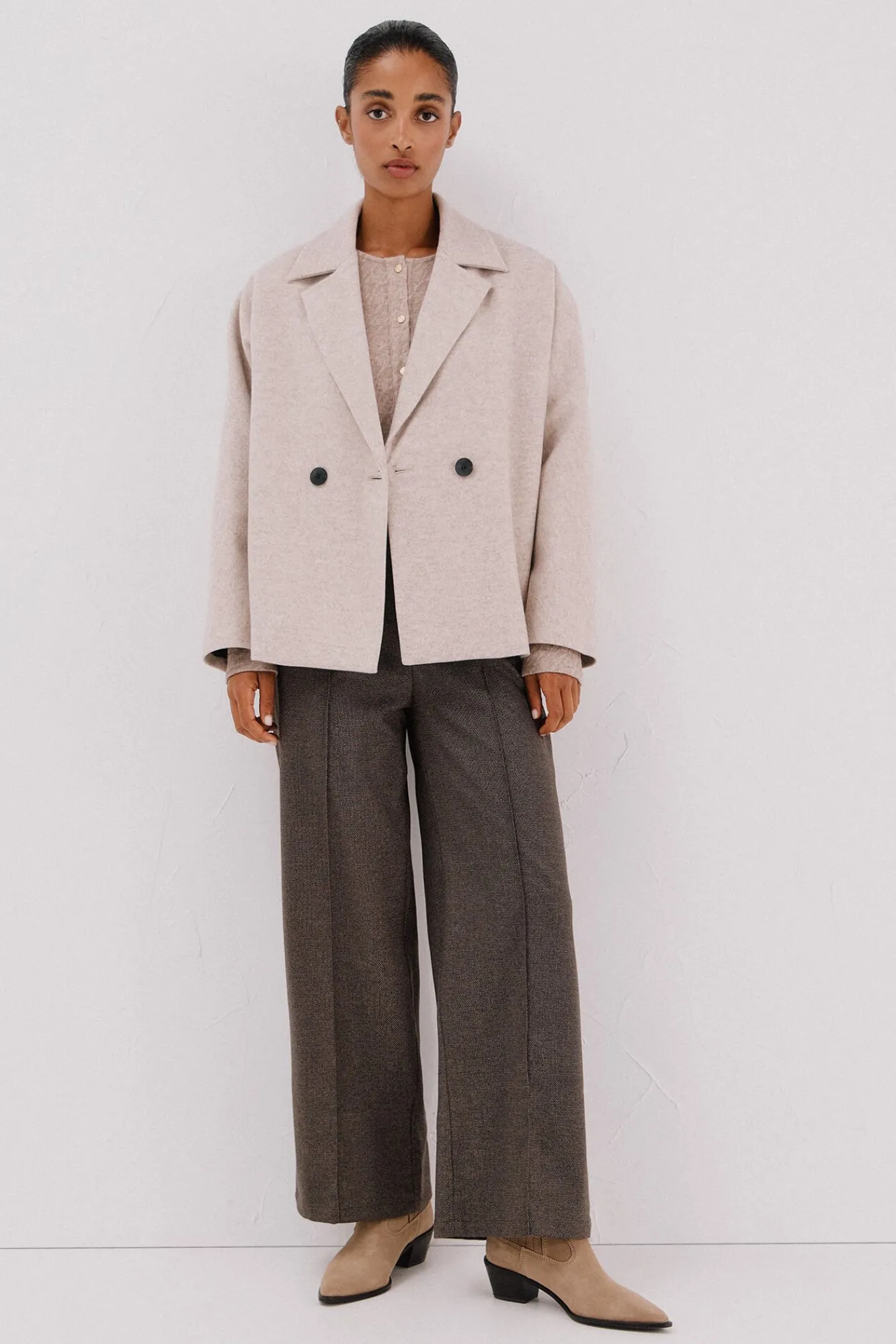 Mujer Cortefiel Abrigos>Abrigo corto desestructurada