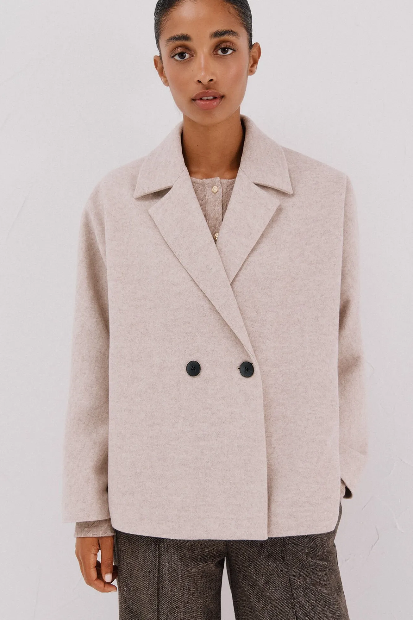 Mujer Cortefiel Abrigos>Abrigo corto desestructurada