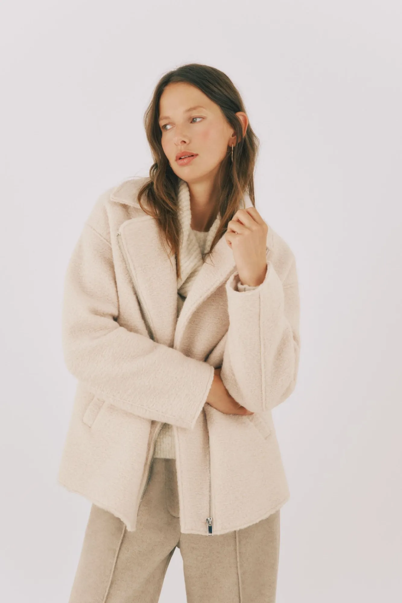 Mujer Cortefiel Abrigos>Abrigo corto silueta biker