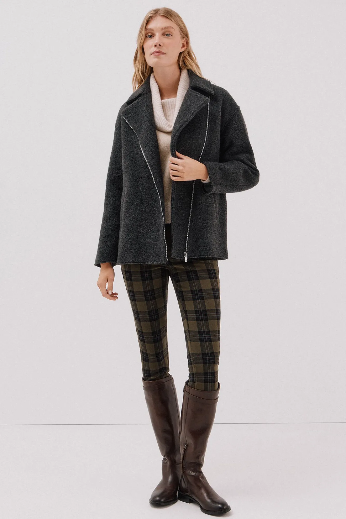 Mujer Cortefiel Abrigos>Abrigo corto silueta biker