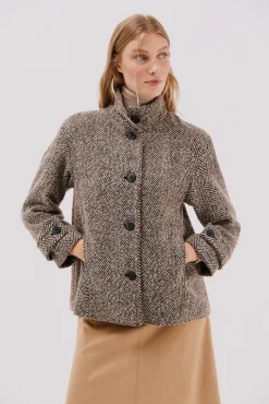 Mujer Cortefiel Abrigos>Abrigo corto tejido estructura