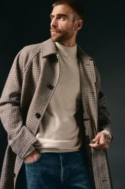 Hombre OOTO Abrigos>Abrigo cuadro inglesado