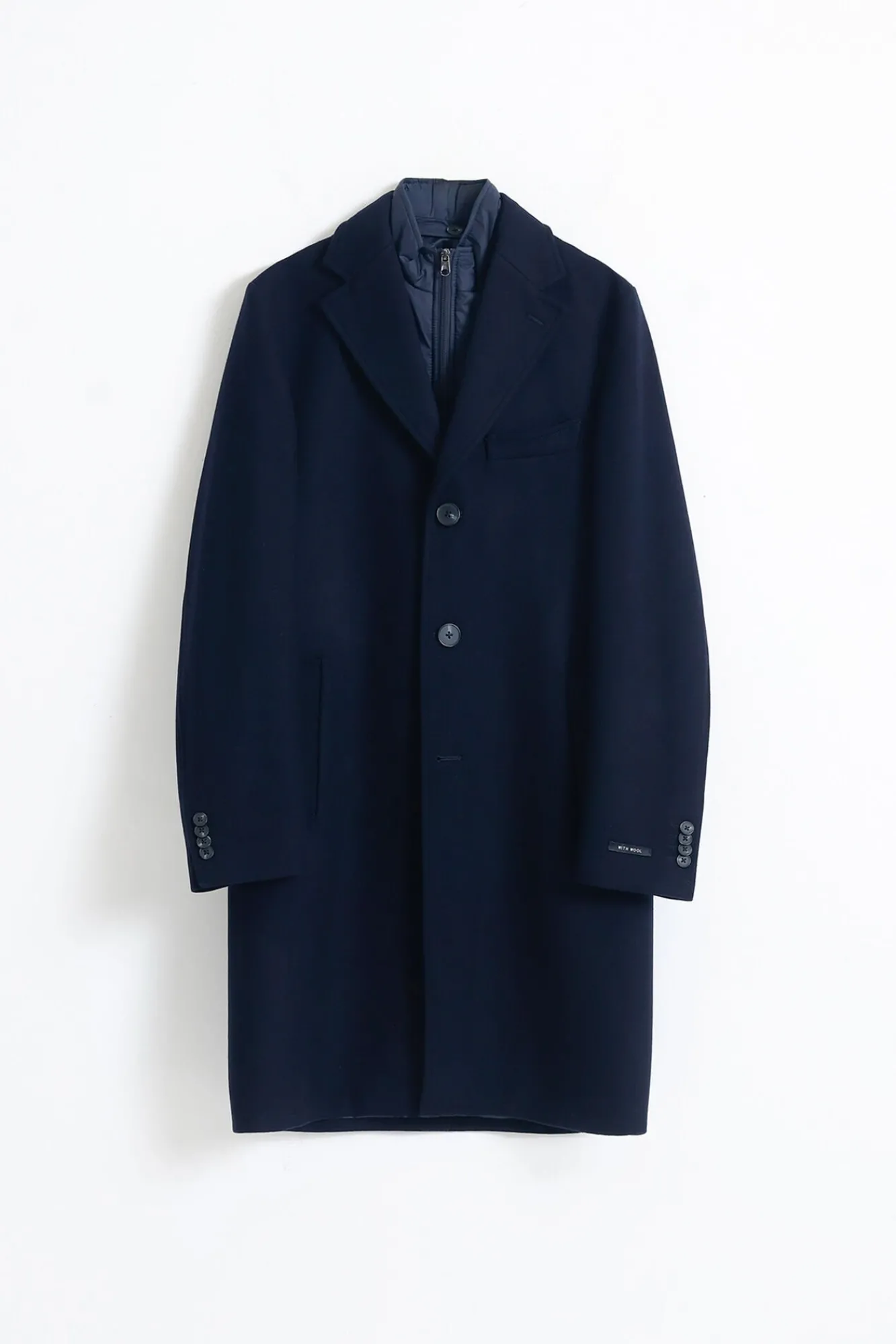 Hombre PuroEGO Abrigos>Abrigo cuello desmontable