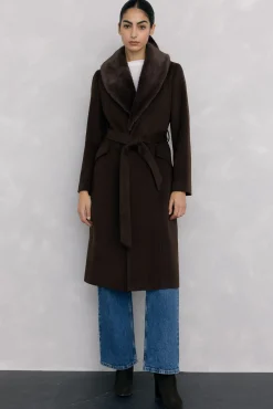 Mujer Pedro del Hierro Abrigos>Abrigo cuello efecto pelo