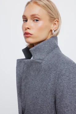 Mujer Springfield Abrigos>Abrigo cuello solapa tacto suave