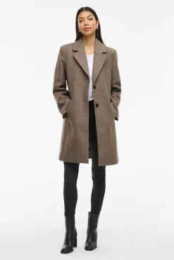 Mujer Vila Chaquetas|Abrigos>Abrigo de paño con solapas