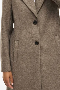 Mujer Vila Chaquetas|Abrigos>Abrigo de paño con solapas