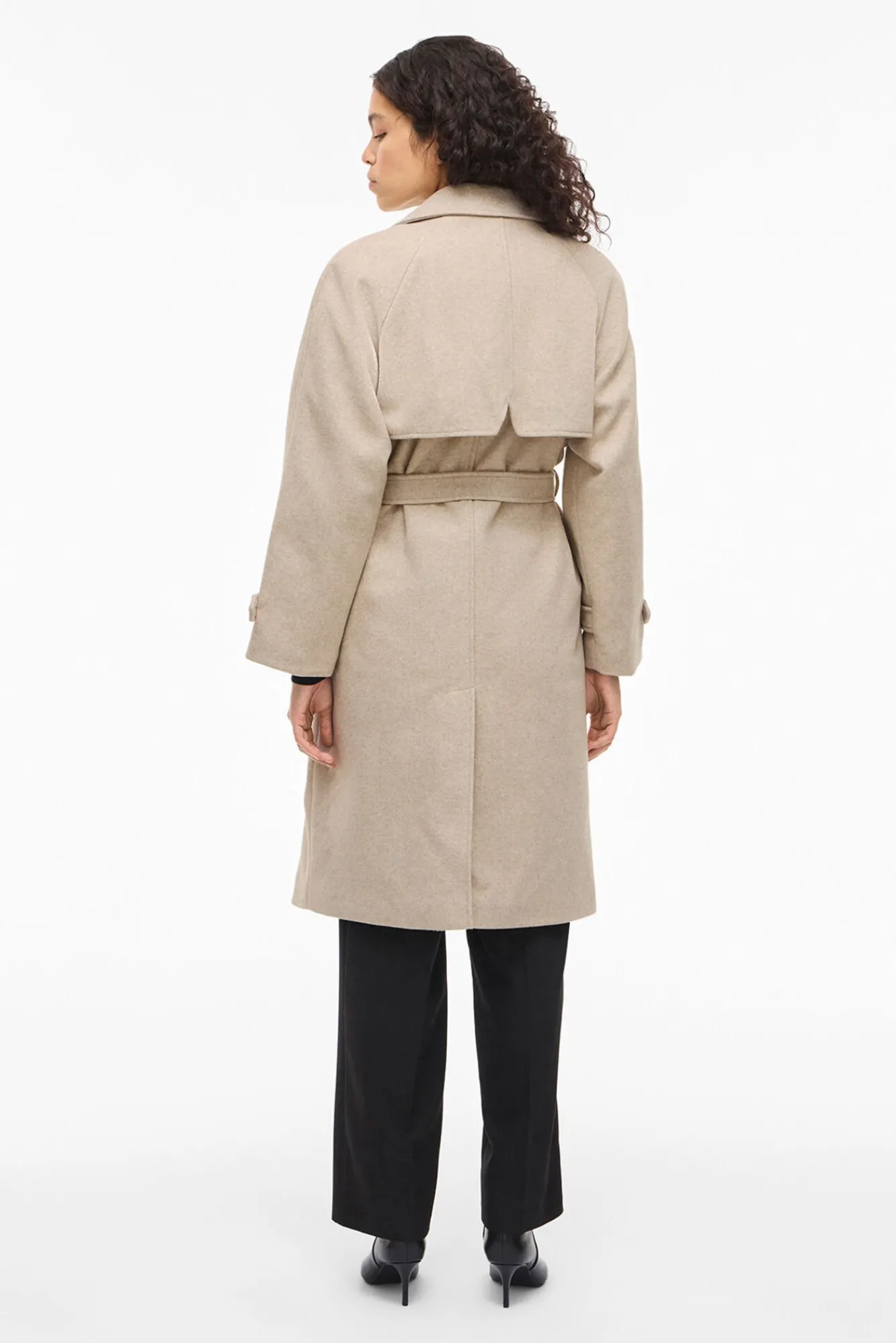 Mujer Vila Chaquetas|Abrigos>Abrigo de paño largo anudado