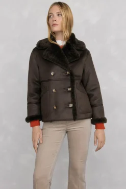 Mujer Pedro del Hierro Abrigos>Abrigo doble faz borrego