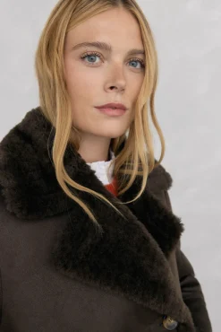 Mujer Pedro del Hierro Abrigos>Abrigo doble faz borrego