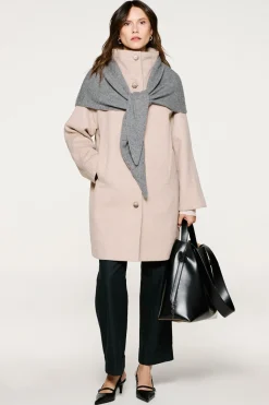 Mujer Selected Chaquetas|Abrigos>Abrigo lana cuello chimenea.