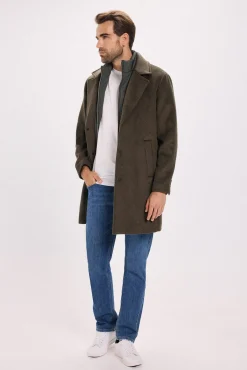 Hombre Jack & Jones Abrigos>Abrigo largo con cierre combinado