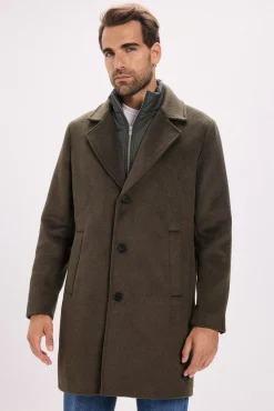 Hombre Jack & Jones Abrigos>Abrigo largo con cierre combinado