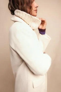 Mujer Slowlove Abrigos>Abrigo largo con cuello esmoquín