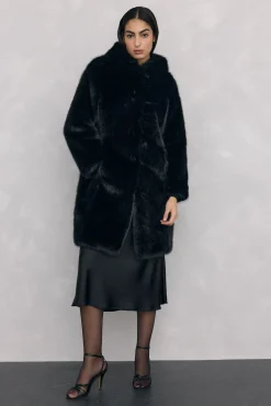 Mujer Pedro del Hierro Abrigos>Abrigo largo de efecto pelo