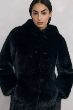 Mujer Pedro del Hierro Abrigos>Abrigo largo de efecto pelo