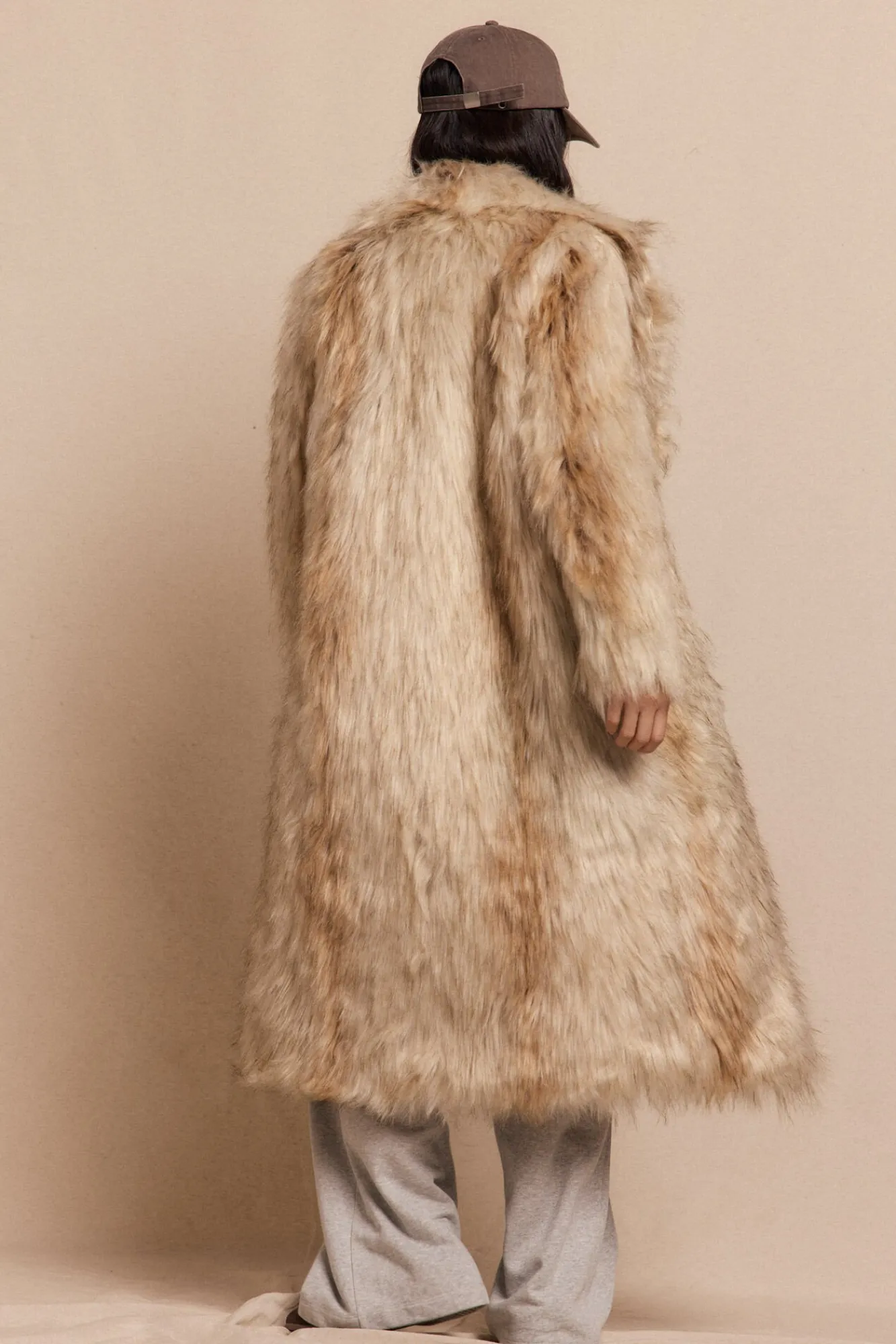 Mujer Slowlove Abrigos>Abrigo largo efecto pelo