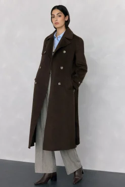 Mujer Pedro del Hierro Abrigos>Abrigo largo paño tipo trench