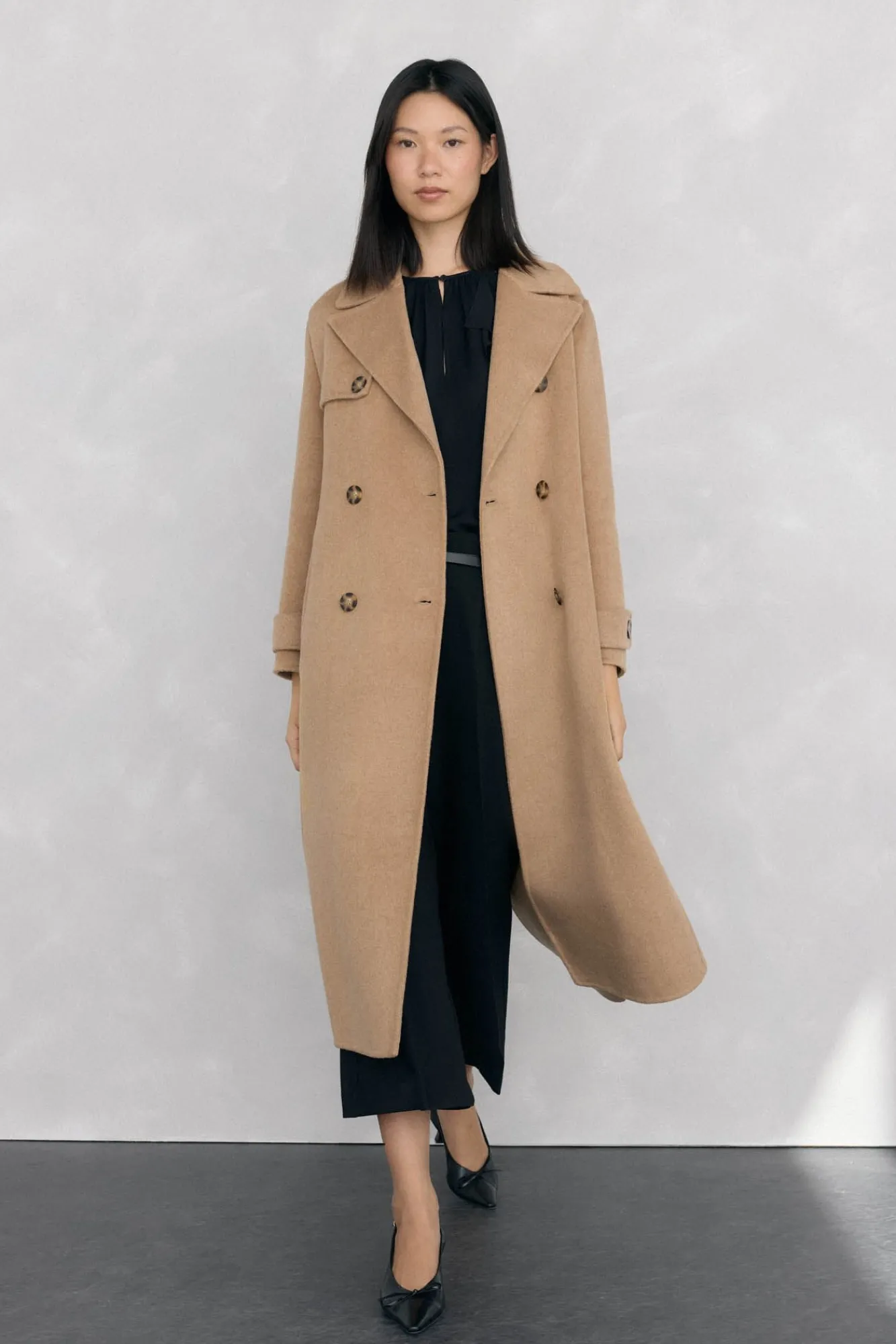 Mujer Pedro del Hierro Abrigos>Abrigo largo paño tipo trench