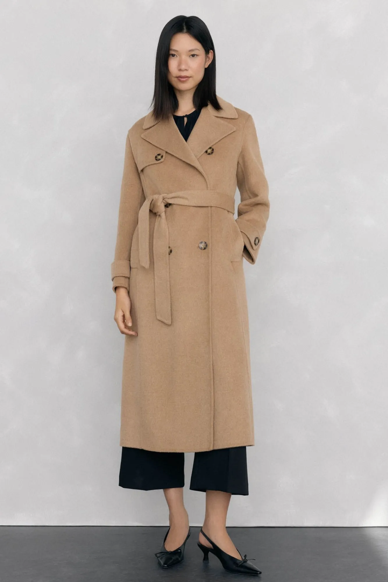 Mujer Pedro del Hierro Abrigos>Abrigo largo paño tipo trench