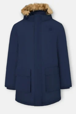 Hombre Silbon Abrigos>Abrigo largo tecnico capucha