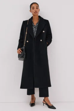 Mujer Cortefiel Abrigos>Abrigo largo tejido italiano