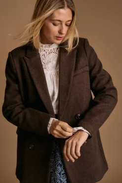 Mujer Polín Et Moi Chaquetas|Abrigos>Abrigo paño Amaia