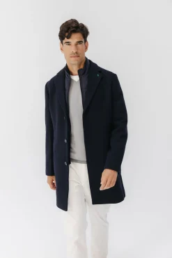 Hombre elPulpo Abrigos>Abrigo pechera desmontable paño