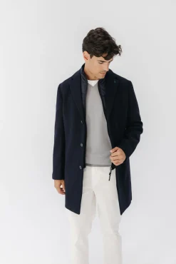 Hombre elPulpo Abrigos>Abrigo pechera desmontable paño