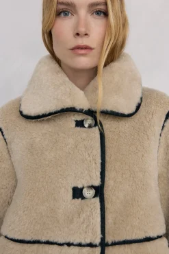 Mujer Pedro del Hierro Abrigos>Abrigo reversible de efecto pelo