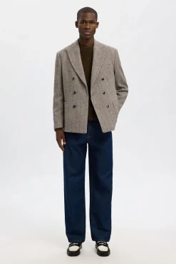 Hombre Selected Trajes|Americanas>Americana cruzada de lana