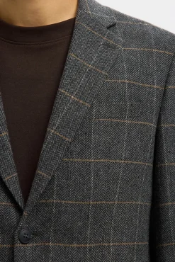 Hombre Selected Trajes|Americanas>Americana de lana cuadros