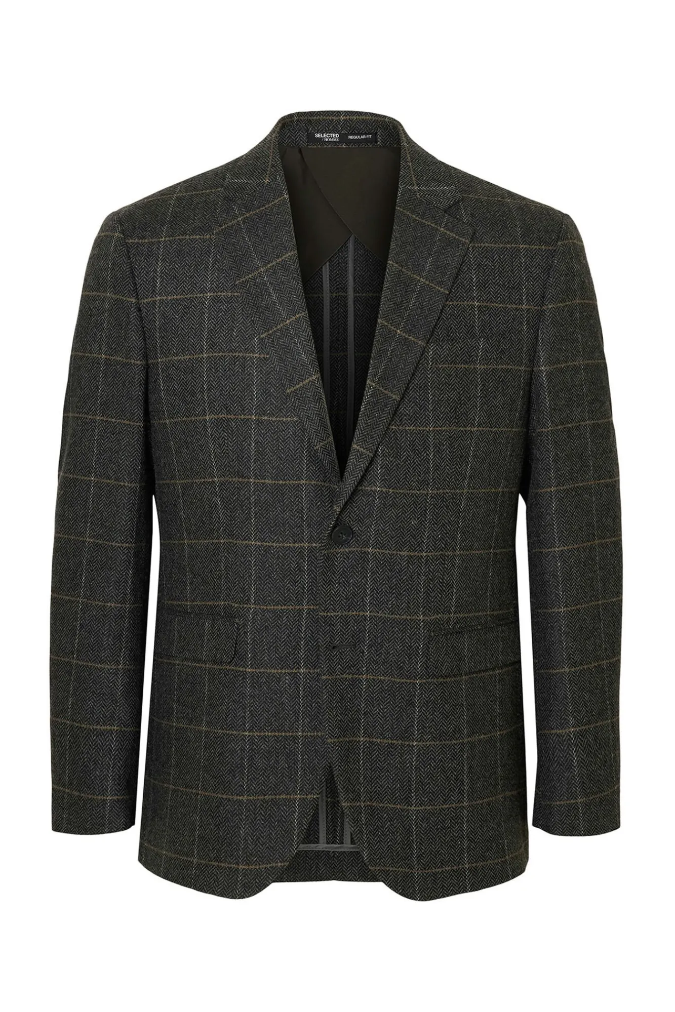 Hombre Selected Trajes|Americanas>Americana de lana cuadros