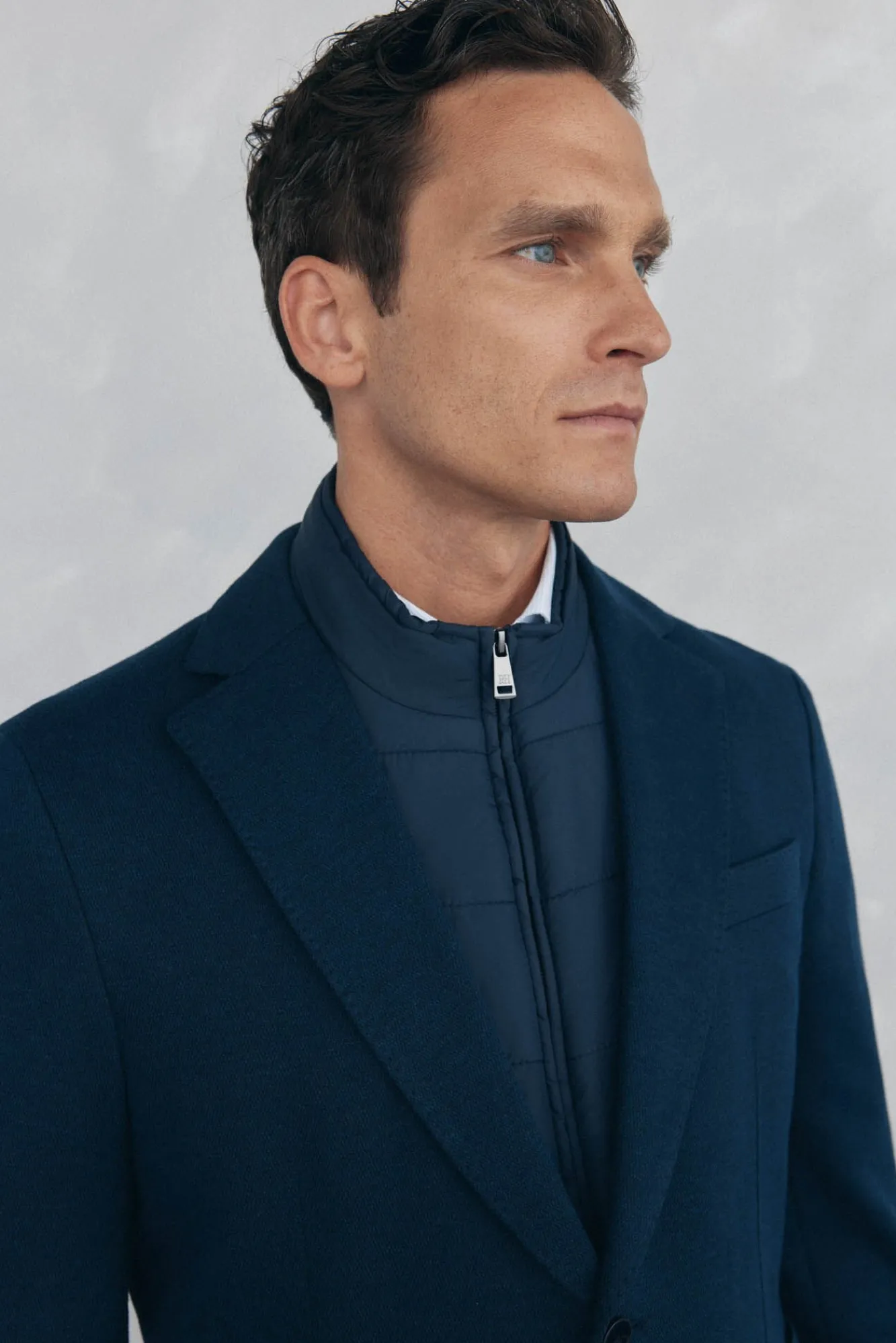 Hombre Pedro del Hierro Americanas|Americanas>Americana de punto básica vistas desmontables