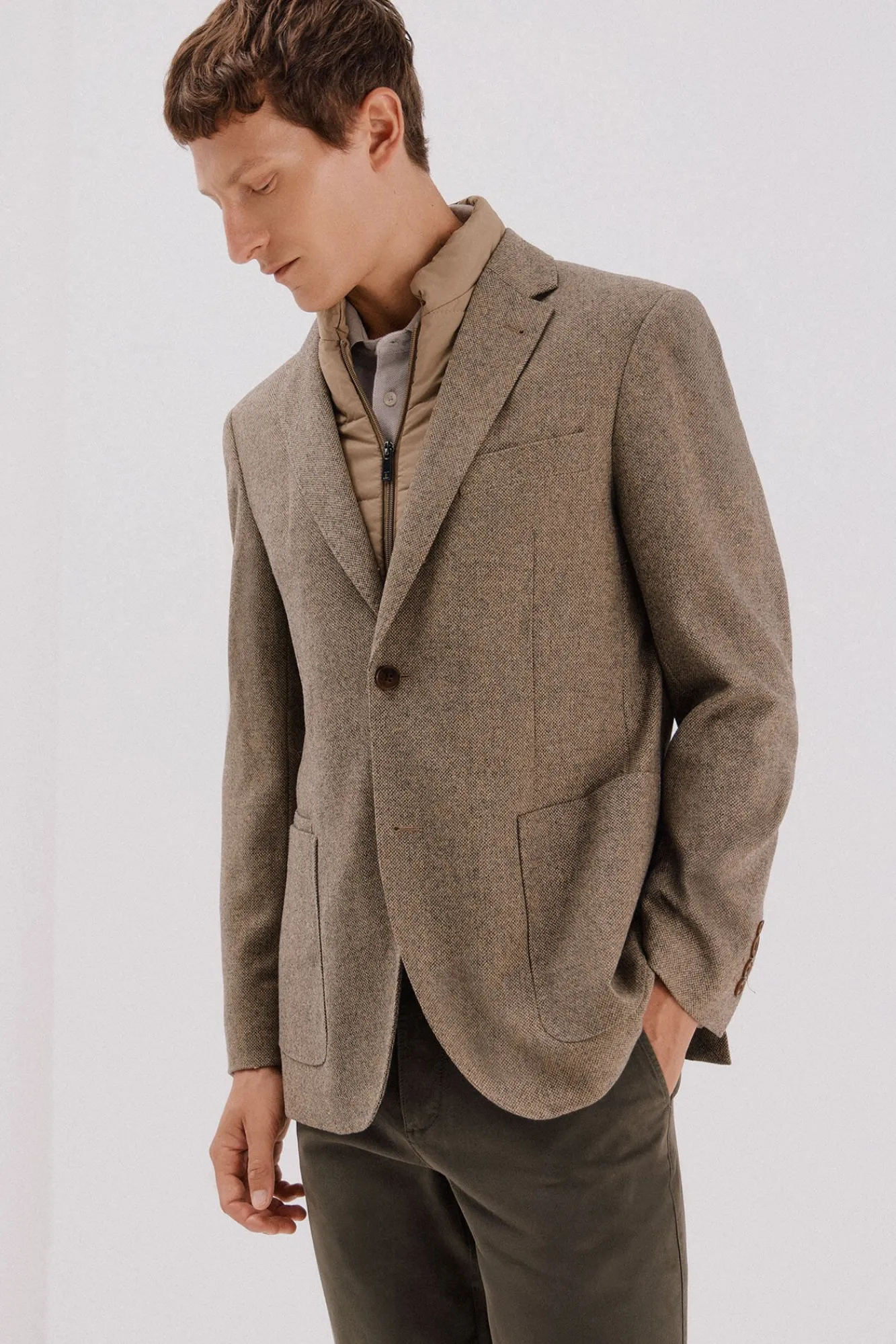 Hombre Cortefiel Americanas|Americanas>Americana lana con vistas desmontables