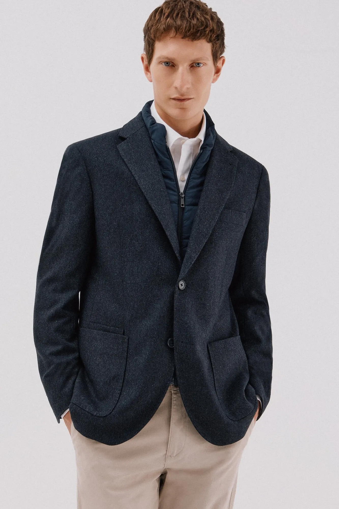 Hombre Cortefiel Americanas|Americanas>Americana lana con vistas desmontables