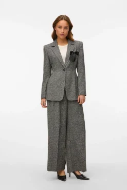 Mujer Vero Moda Trajes|Blazers>Americana larga efecto jaspeado