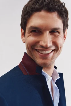 Hombre Cortefiel Americanas|Americanas>Americana ojo de perdiz azul serie XXI