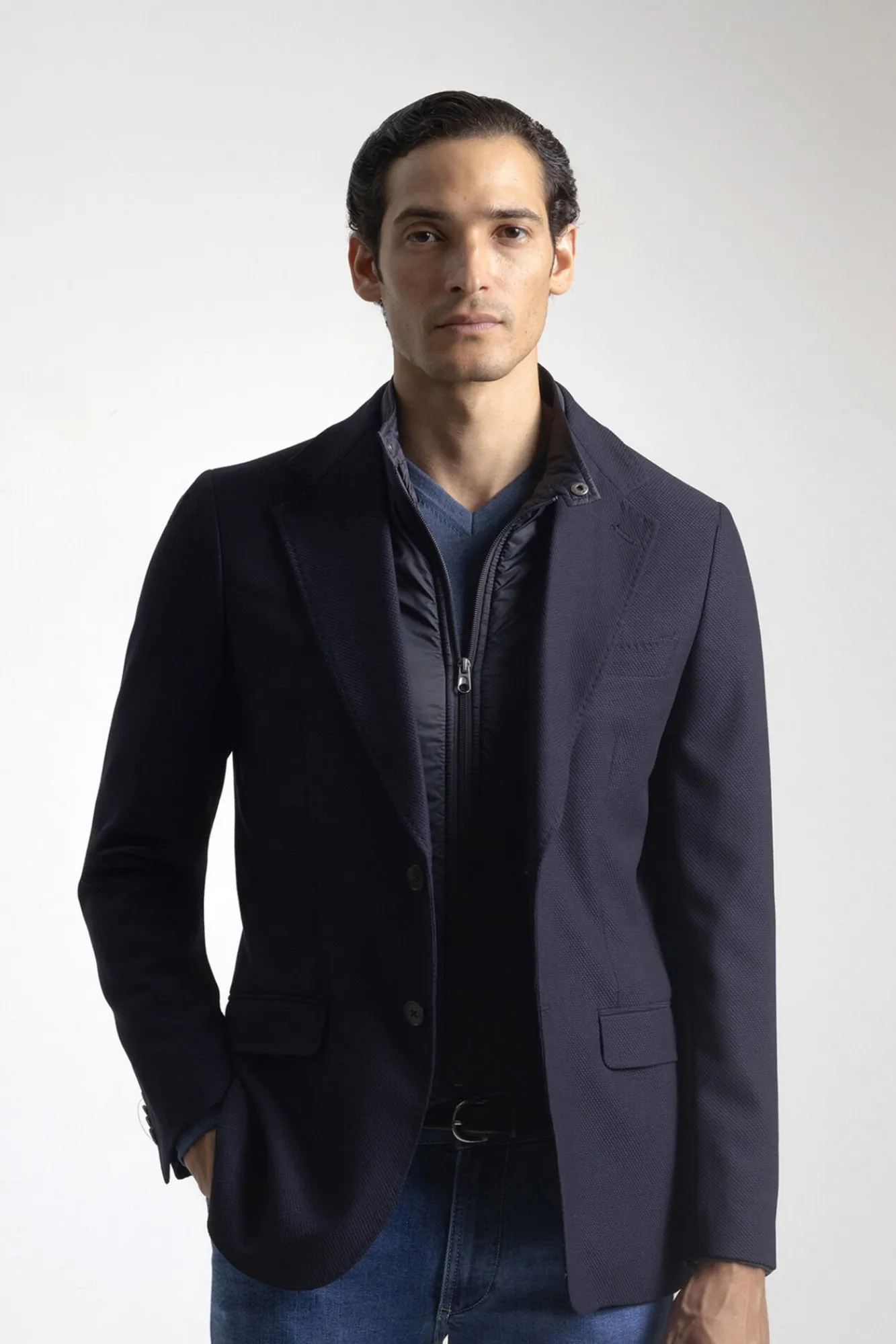 Hombre PuroEGO Americanas|Americanas>Americana slim cuello desmontable