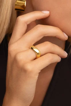 Mujer Singularu Joyería Y Bisutería>Anillo Tina Acero Baño Oro 12