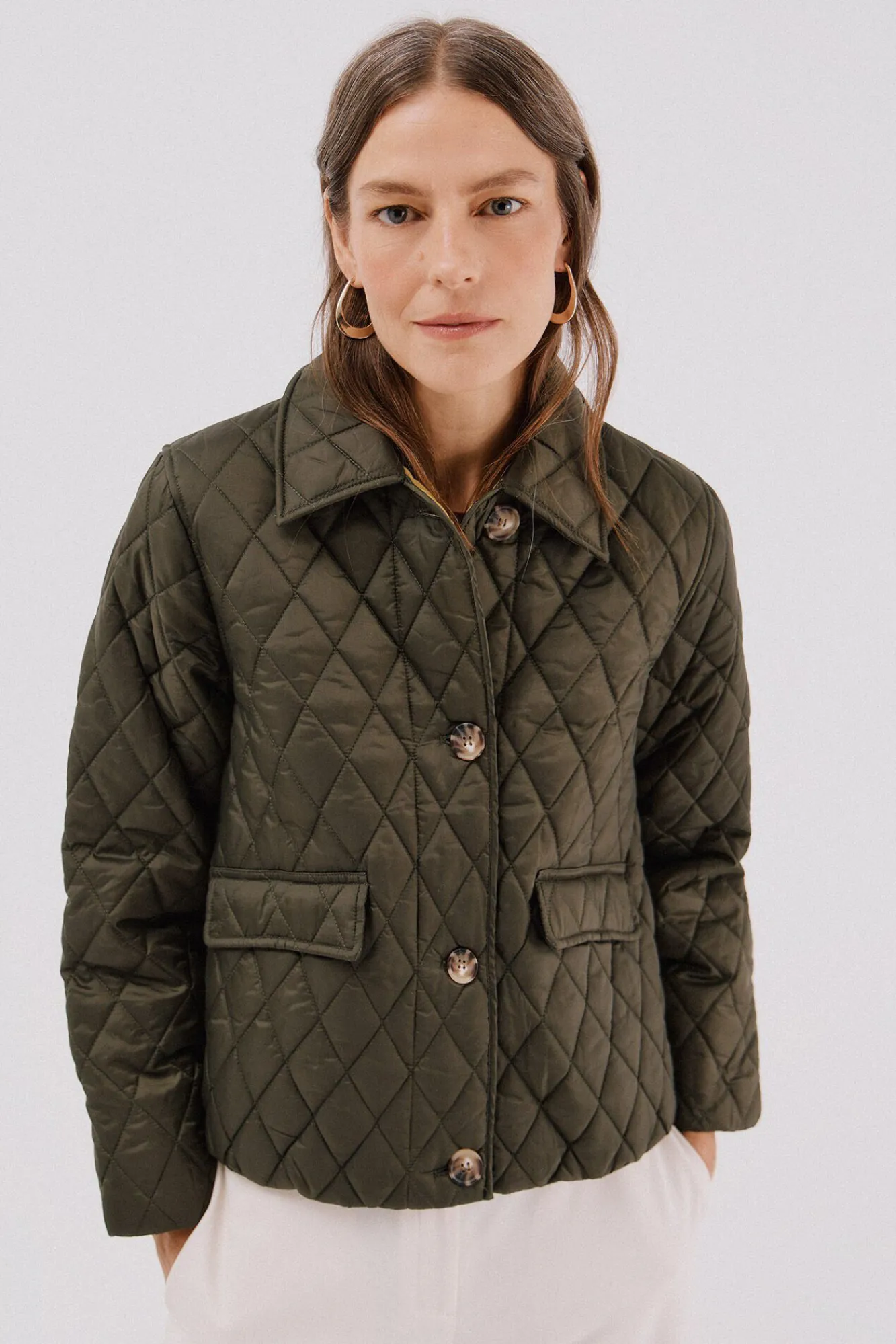 Mujer Cortefiel Plumíferos Y Acolchados|Abrigos>Anorak acolchado botones