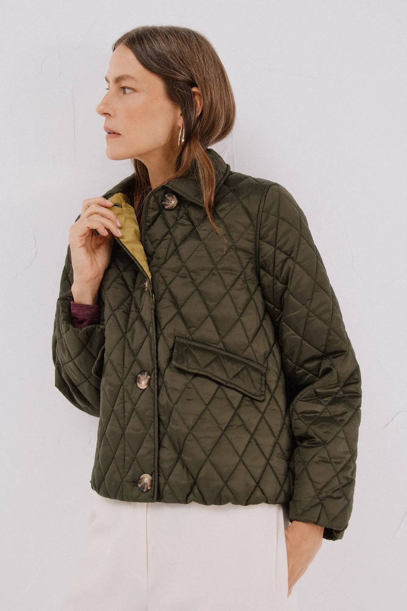 Mujer Cortefiel Plumíferos Y Acolchados|Abrigos>Anorak acolchado botones