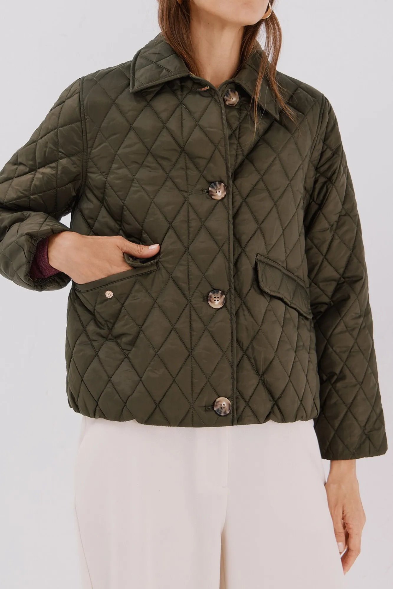 Mujer Cortefiel Plumíferos Y Acolchados|Abrigos>Anorak acolchado botones