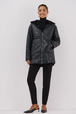 Mujer Cortefiel Plumíferos Y Acolchados|Abrigos>Anorak acolchado reversible efecto pelo