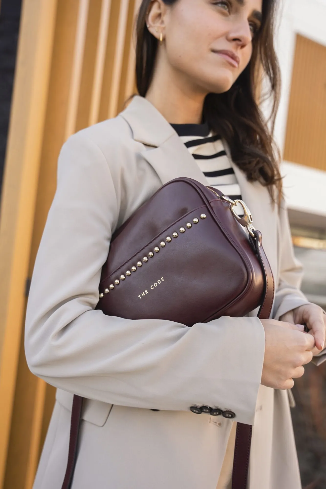 Mujer The Code Bolsos>Bandolera Rock piel burdeos