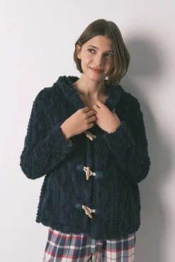 Mujer Women'secret Batas>Bata corta capucha polar suave